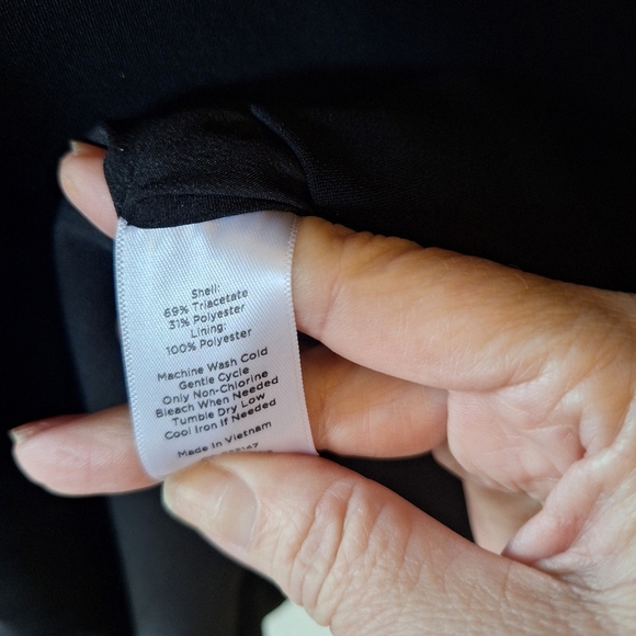 NWT Talbots Womens Short/Cap Sleeve Knee-length Zip Black Dress Size 16 - Picture 6 of 8